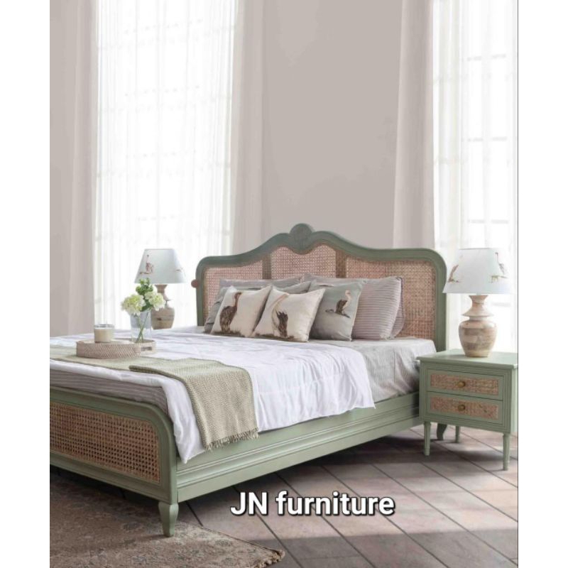 dipan jati tempat tidur rotan dipan 160x200