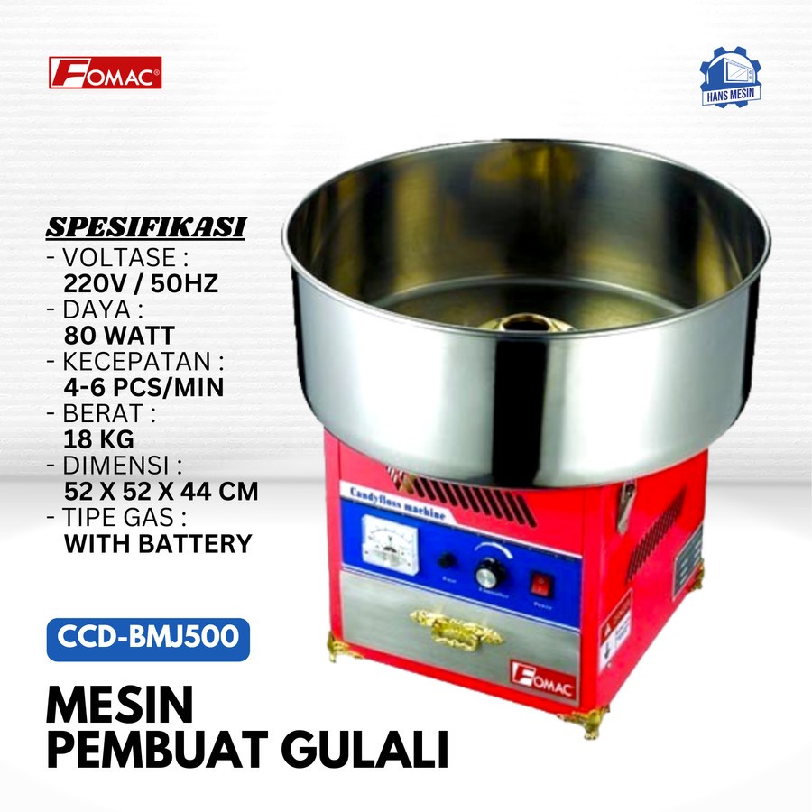 Gas Candy Floss Machine (FOMAC) CCD-BMJ500 / Mesin Pembuat Gulali