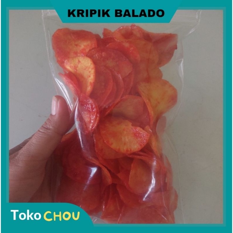 

Kripik Balado Bulat | 200gr | Kripik singkong Balado | Sanjai Balado Padang | Pedas Manis Enak dan Renyah