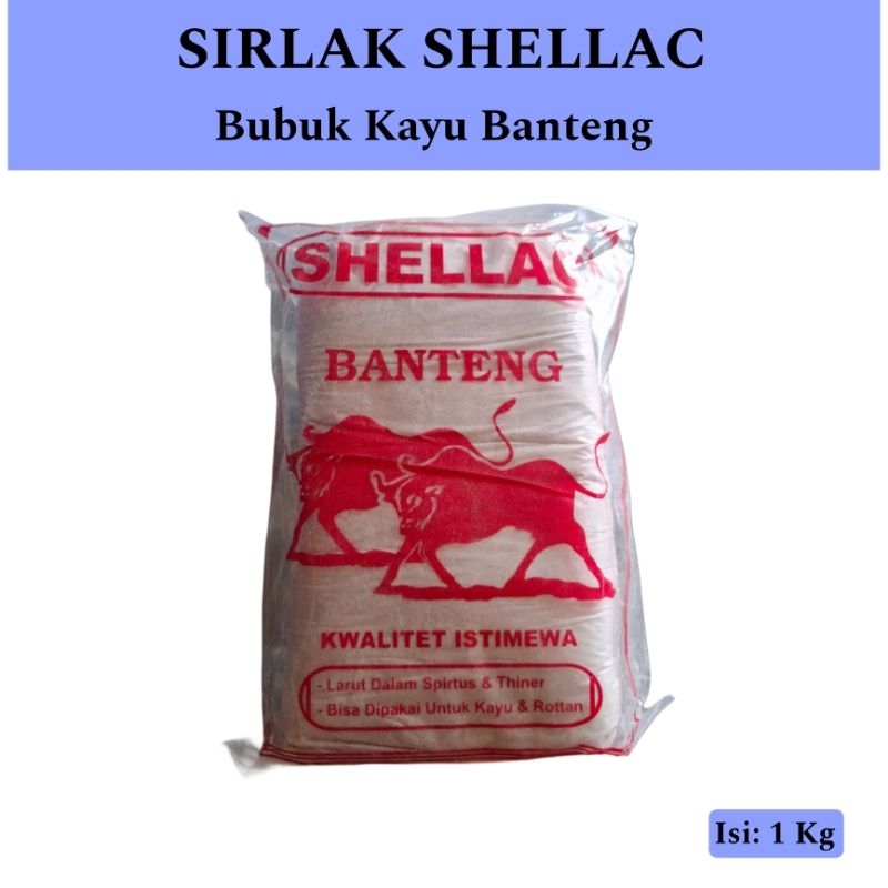 Sirlak Shellac || Bubuk Kayu Cap Banteng 1 Kg