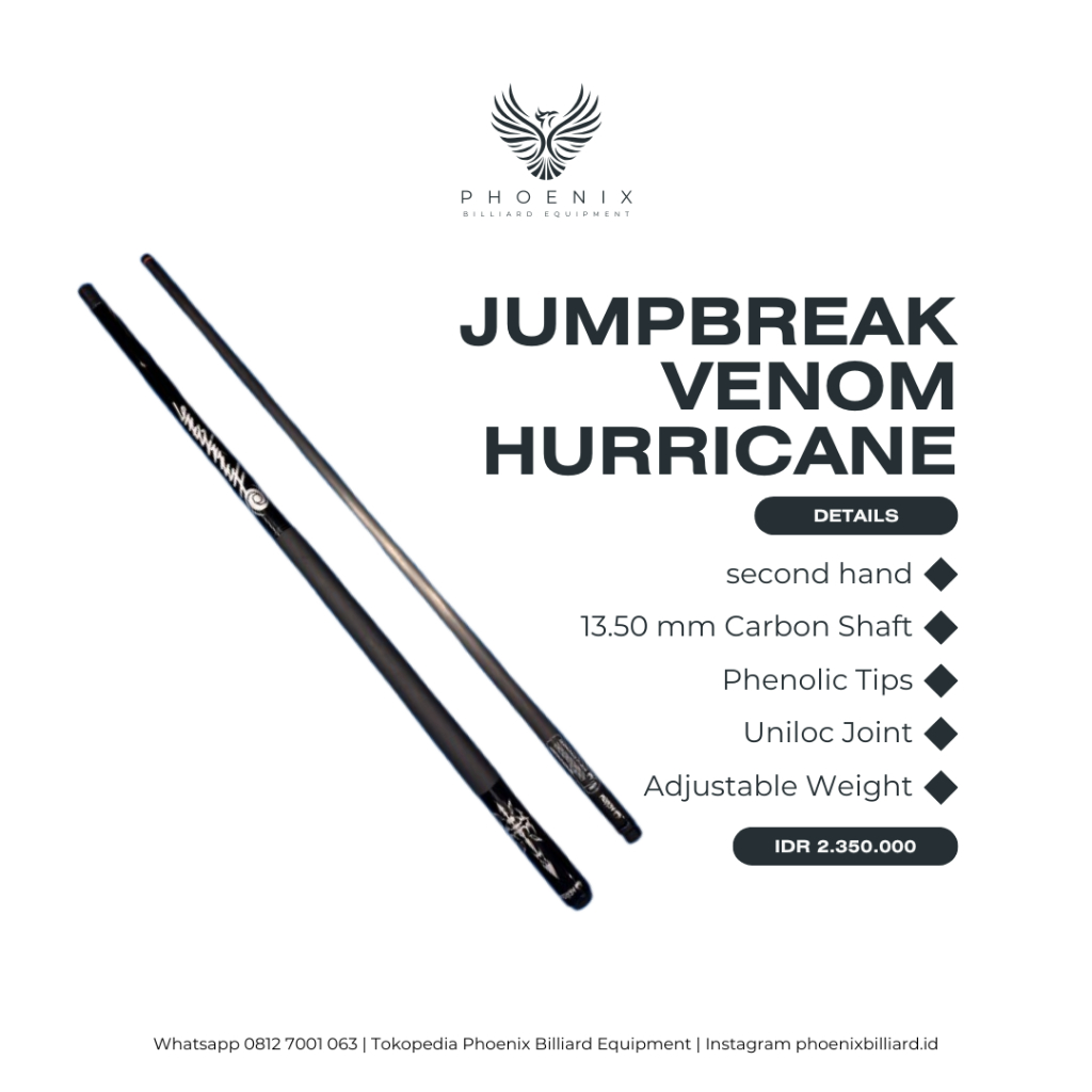 JUMPBREAK VENOM HURRICANE STICK BILLIARD | STICK BILLIARD | STICK JUMPBREAK