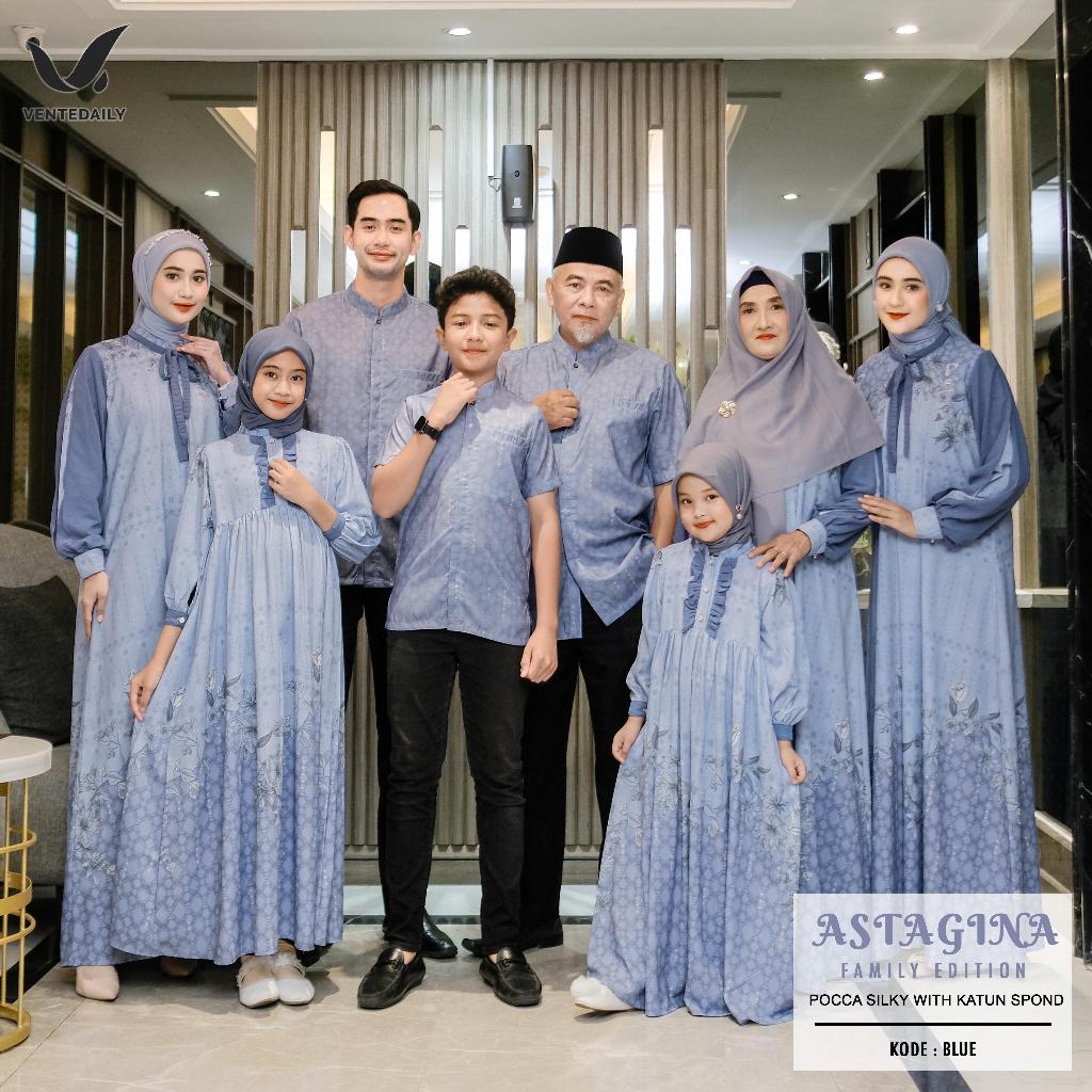 BAJU FAMILY KELUARGA SARIMBIT ASTAGINA COUPLE By VENTE | BAJU LEBARAN KELUARGA | GAMIS KEMEJA PASANG