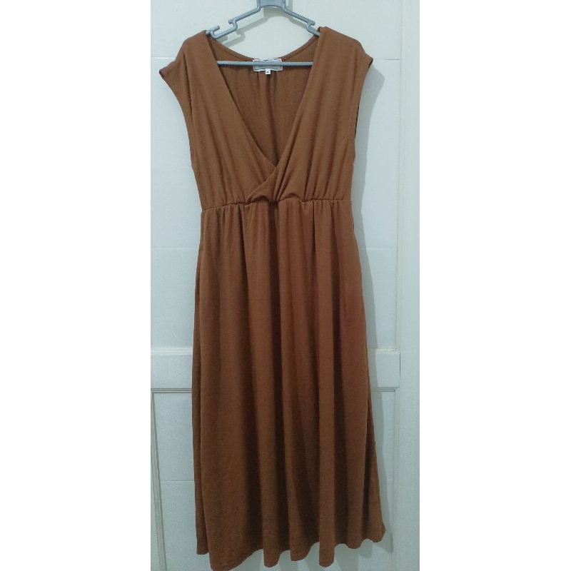 Dress Kaos Coklat - Rope Picnic bagus