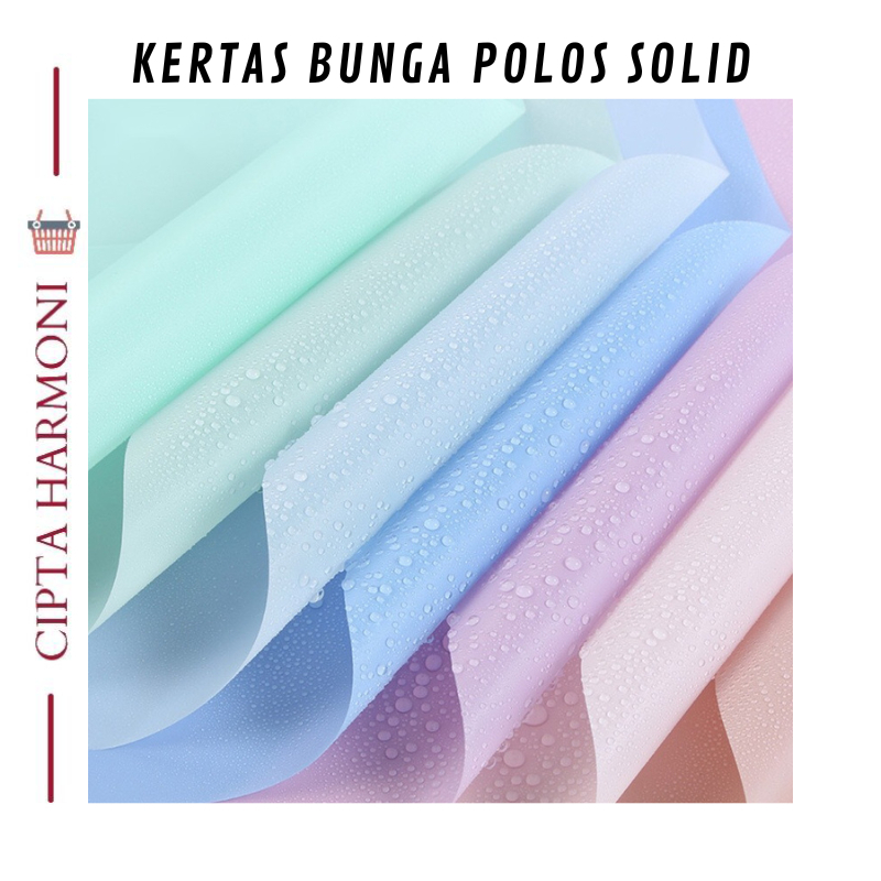 

20 LEMBAR Kertas Buket Bunga Polos Solid Full color Flower Wrapping Florist KB02