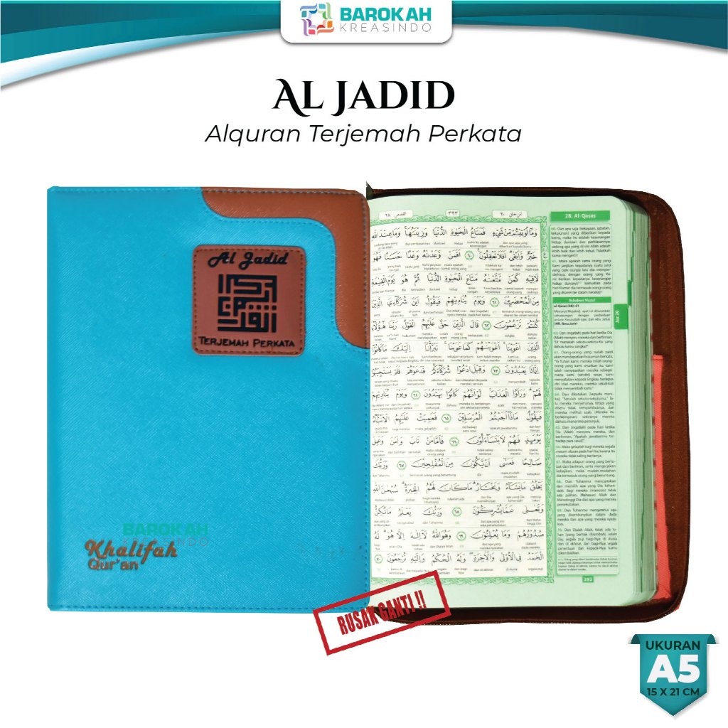 BAYAR DITEMPAT - Al Quran Terjemah Al Jadid A5 Resleting, Al Quran 30 Juz Terjemah, Al Quran Perkata