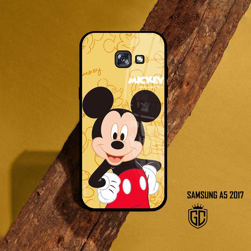 [KN32]  Case Glossy Case | SAMSUNG A5 2017| CASE KEKINIAN LUCU |  Casing Hp Kilau Motif MICKEY MOUSE