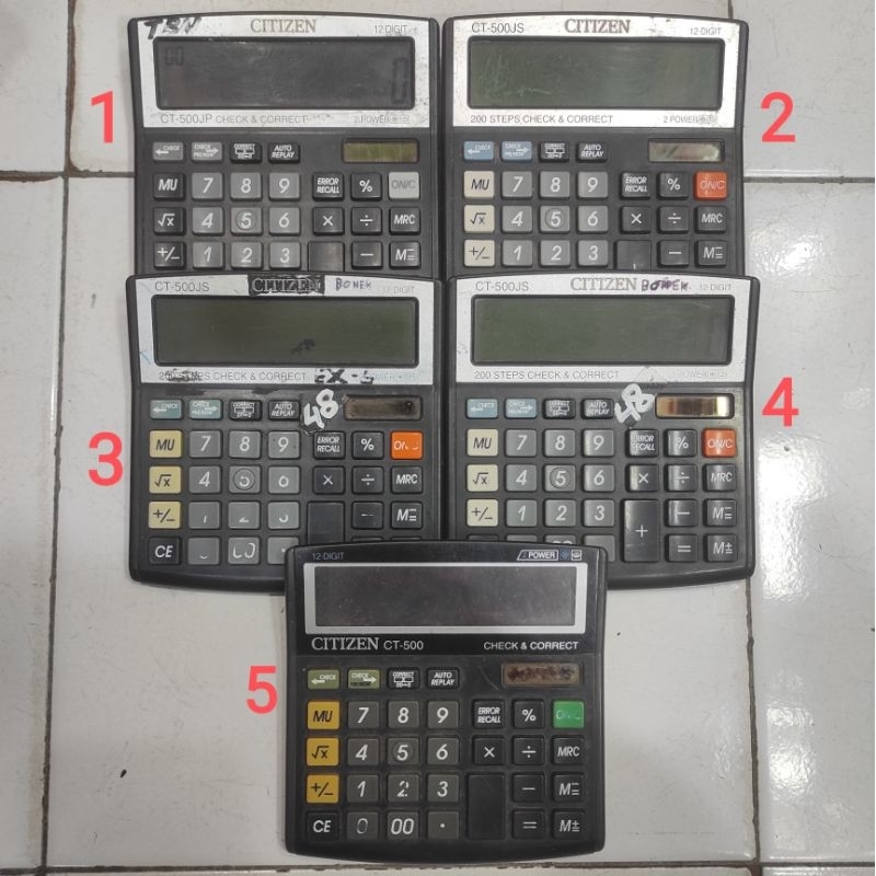 

Kalkulator Meja Citizen CT 500 Original RUSAK LAYAR HITAM