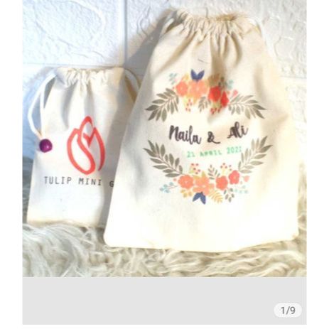 20x25 Pouch Blacu Serut / POUCH Serut Blacu Custom Polos Dan Sablon / Pouch Custom / Souvenir / Pouc