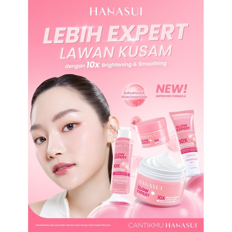 1SET HANASUI GLOW EXPERT & ACNE EXPERT PACKAGE/ PAKET PERAWATAN WAJAH HANASUI