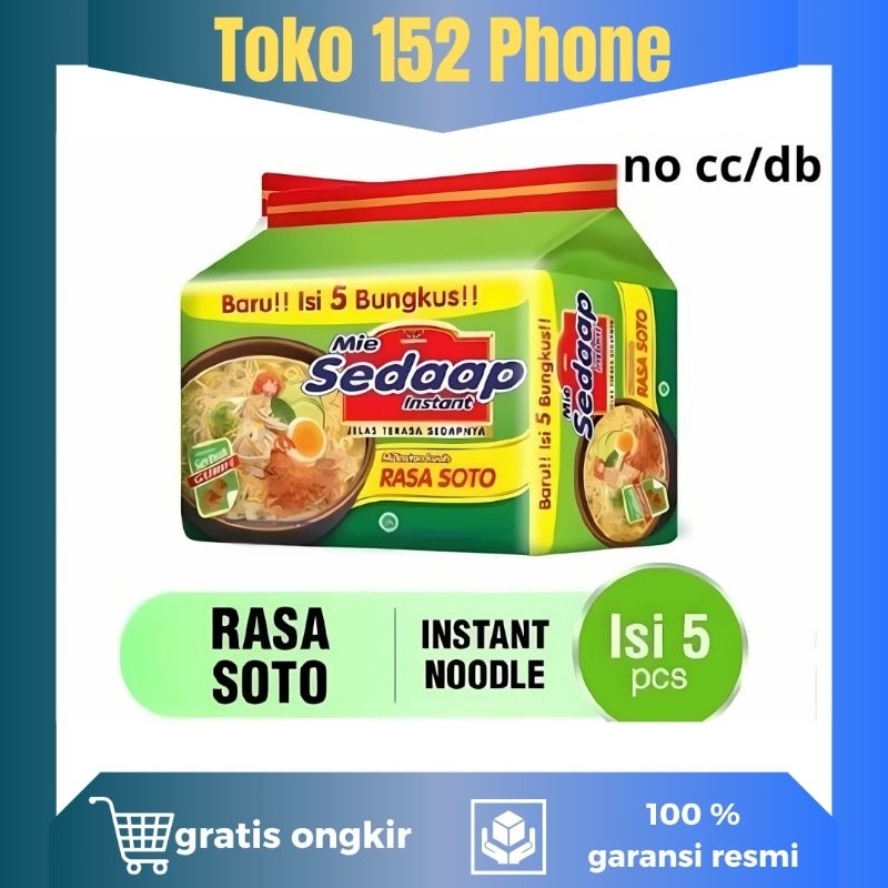 

Sedaap Mie Instant Kuah Rasa Soto Kemasan Bag isi 5