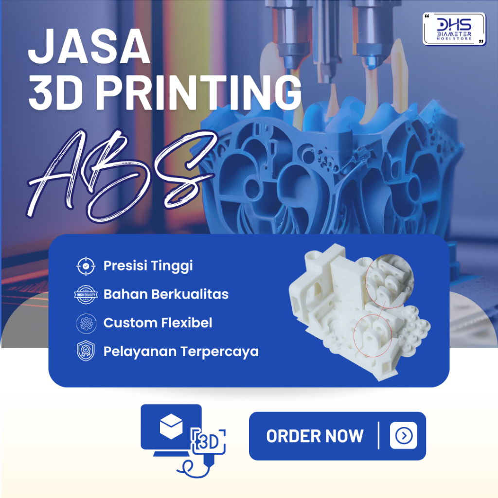 Jasa Cetak 3D Printing / Objek 3D / 3 Dimensi Bahan ABS
