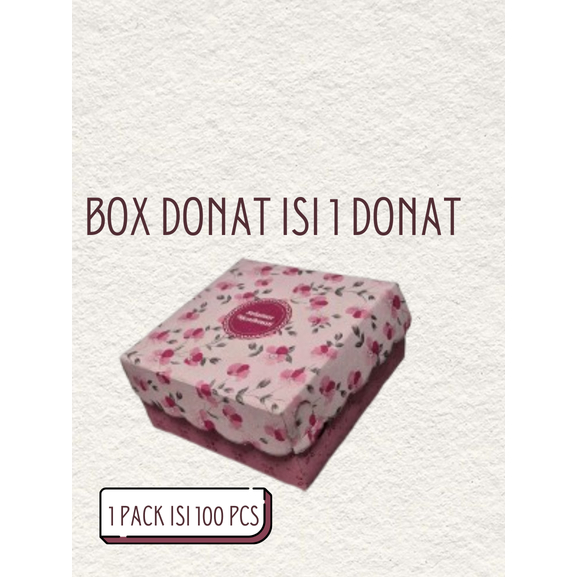 Kemasan Cantik / Box donat / Dus Donat / Dus Roti / Box Roti / Dus Donat Isi 1/ Box Donat isi 1 / is