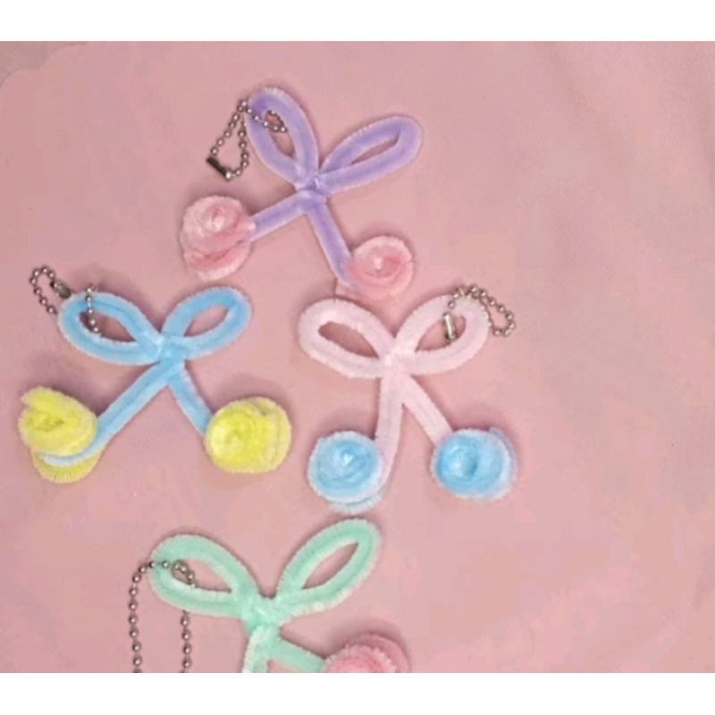 GACIN PITA/ KEYCHAIN PITA KAWAT BULU/GANTUNGAN KUNCI KAWAT BULU/ GACIN PIPE CLEANER/PITA KAWAT BULU