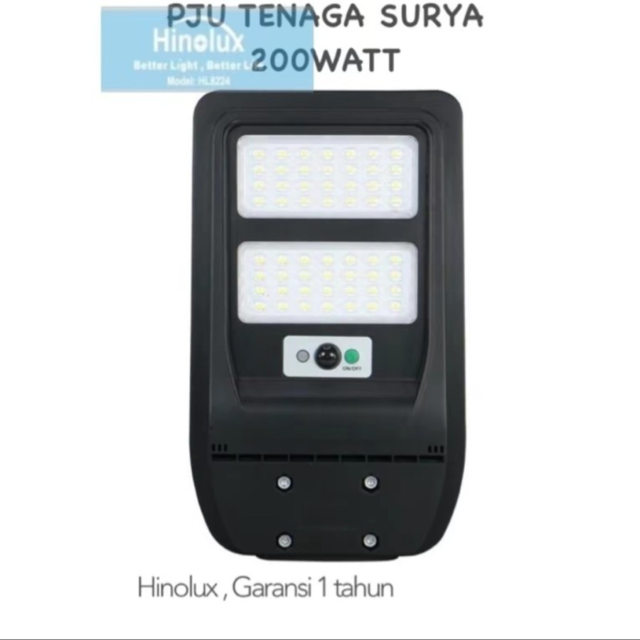 HINOLUX LAMPU JALAN LED SOLAR PANEL 200W / LAMPU PJU LED SOLAR CELL 200 WATT / LAMPU TENAGA MATAHARI