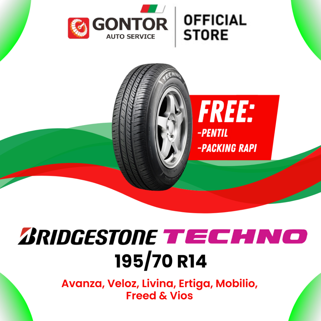 Ban Mobil Ring 14 Ban Mobil Bridgestone Techno 195/70 R14 - Avanza Veloz Livina Ertiga Mobilio DLL.