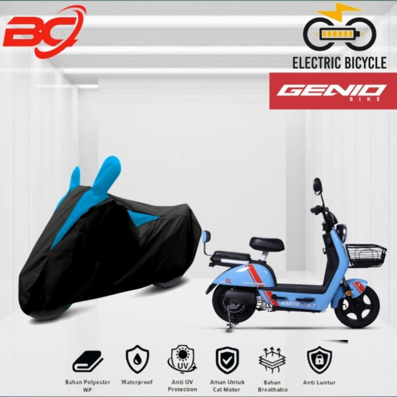 cover motor LISTRIK,Sepeda listrik GENIO BIKE penutup sepeda listrik,sarung motor listrik anti air
