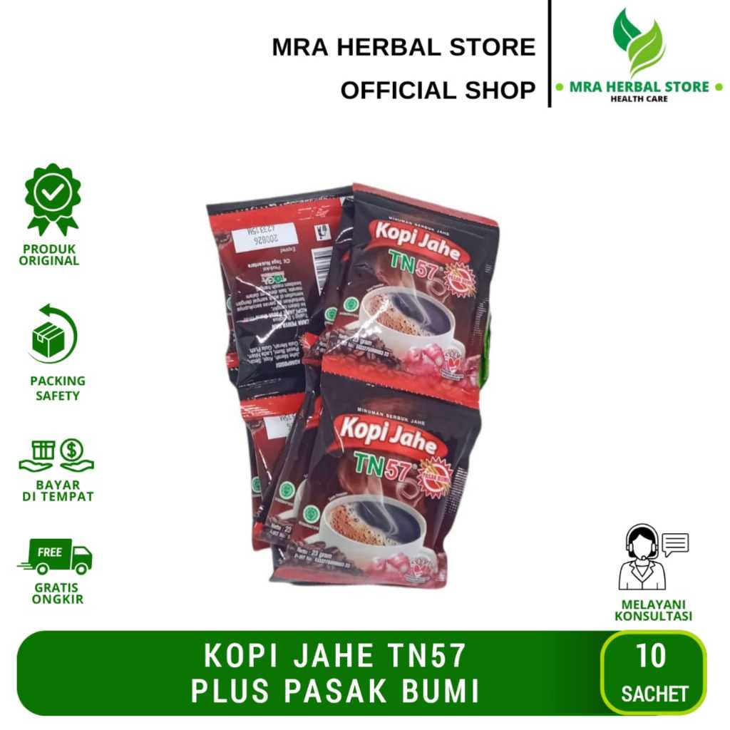 

Kopi Herbal Kopi Jahe Plus Pasak Bumi TN57 Per Renceng