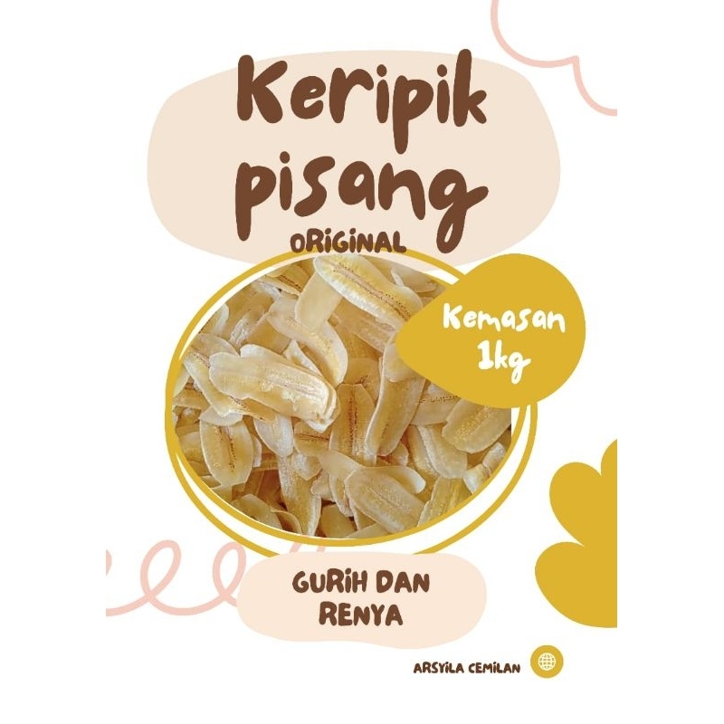 

keripik pisang original cemilan Snack lebaran keripik