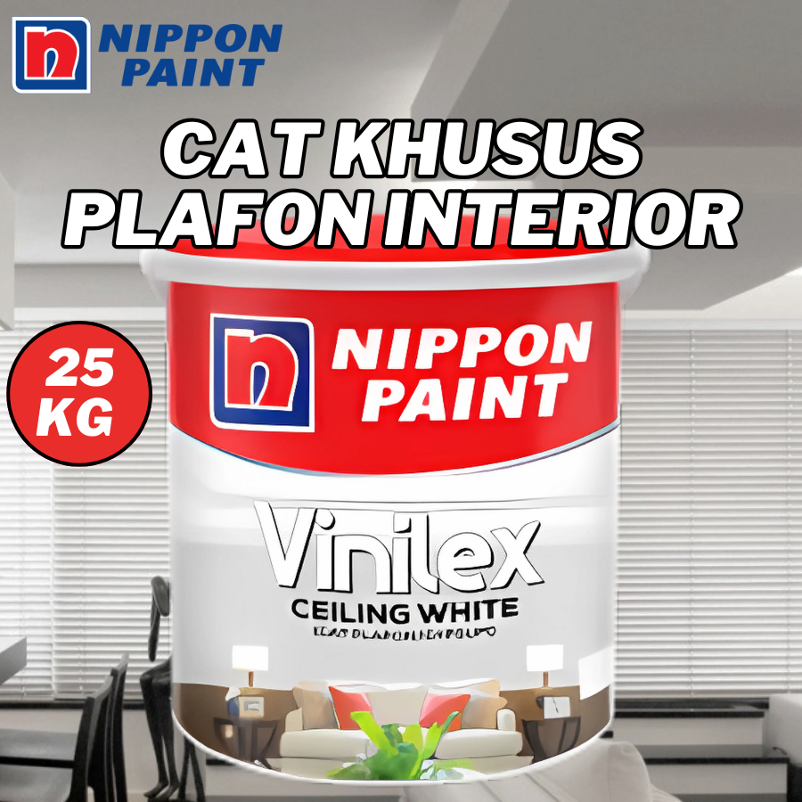 NIPPON VINILEX CEILING WHITE 25KG VINILEX CAT PLAFON GIPSUM 25KG CAT NIPON VINILEX PUTIH 25KG
