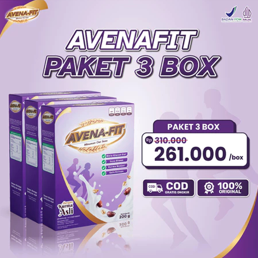 

Paket 3 Box Avena-Fit - Solusi Nutrisi Protein Tinggi Efektif Menurunkan Kolesterol Herbiology
