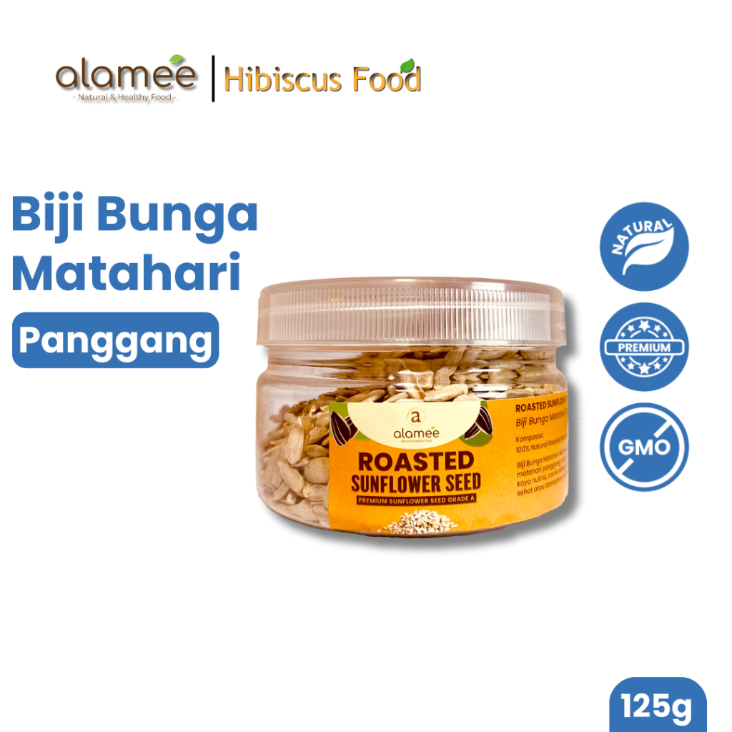 

ALAMEE Roasted Sunflower Seed Biji Bunga Matahari Kupas Oven Biji Kuaci Panggang PREMIUM 125gr