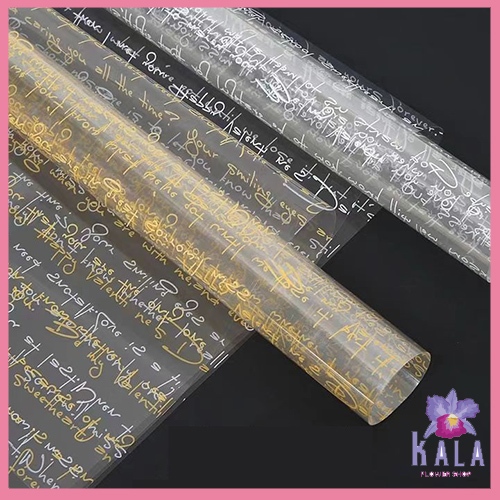 

Flower Wrapping Transparan Plastik motif tulisan Bening Kertas Buket Bunga Transparent KB6190