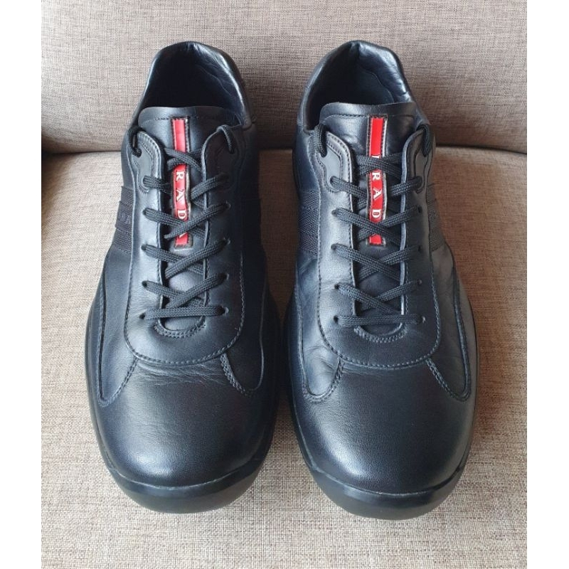 Sepatu Prada America's Cup Nappa Leather Sneakers Authentic Original