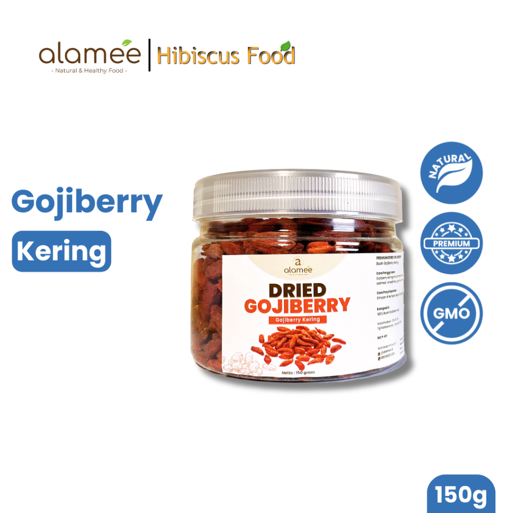 

ALAMEE Gojiberry Kering Cemilan Buah Sehat Rendah Kalori Dried Gojiberry Buah Kici Kering 150gr