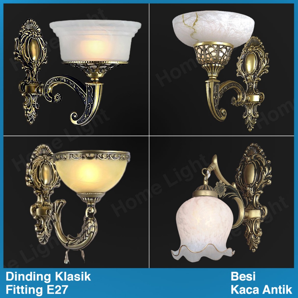 Lampu Dinding Klasik Antik Kamar Teras Aesthetic Maroko Timur Kaca Hias