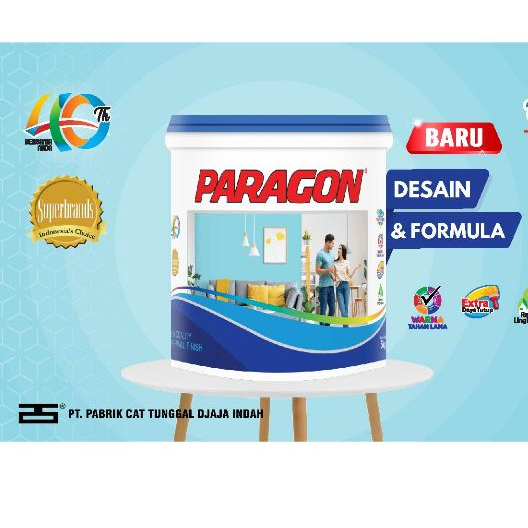 CAT TEMBOK PARAGON MIXING 5 KG WARNA AKSEN