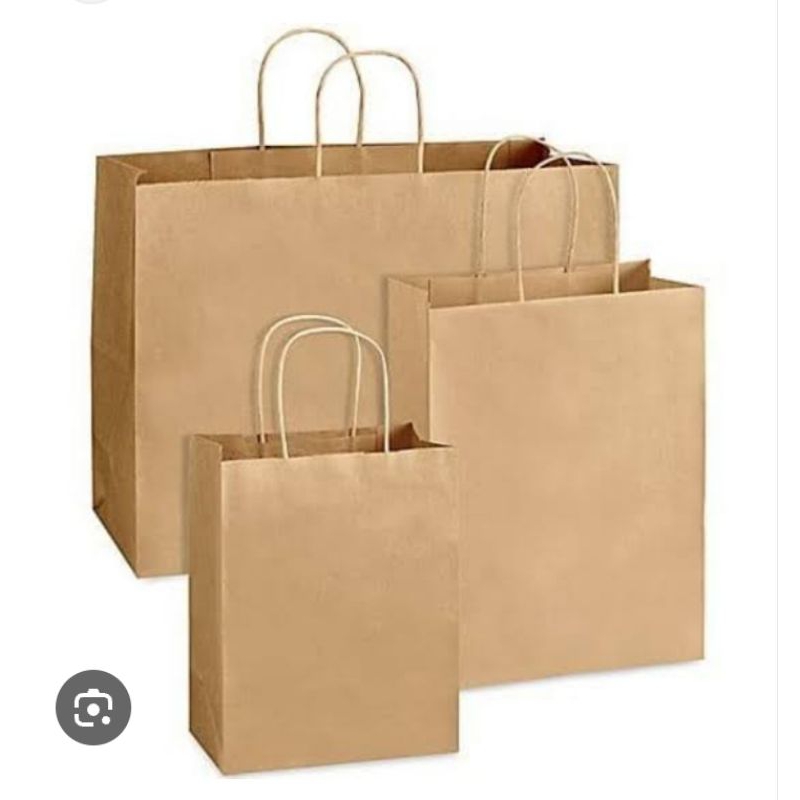 

S (S49) PAPER BAG POLOS WARNA HITAM DAN COKLAT/PAPERBAG SOUVENIR