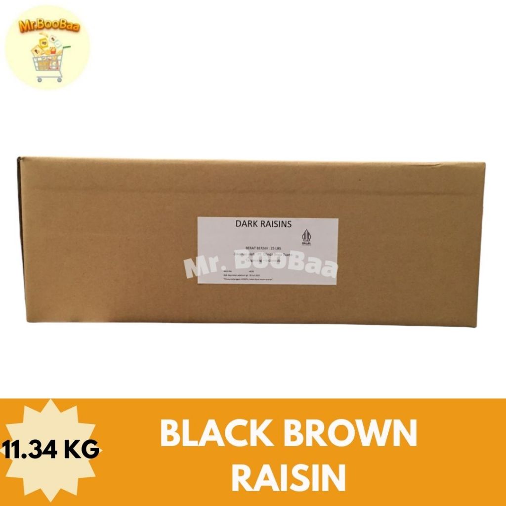 

DARK RAISIN USA @11,34kg / Kismis HItam "OLIN" / Kismis Manis Original Premium / Premium Black Raisin (1 DUS)
