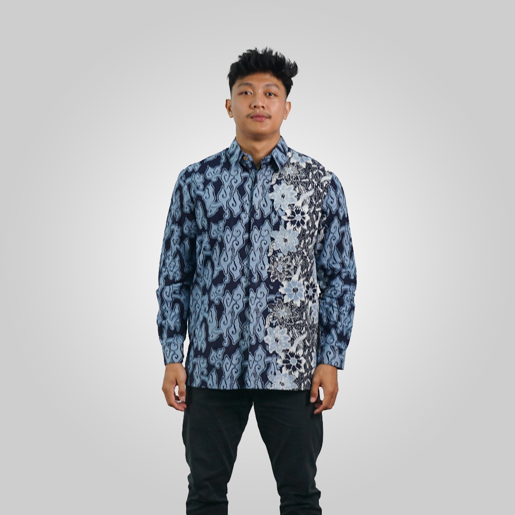 BATIK TRUSMI Kemeja Reguler Atasan Pria Batik Megalomen AB