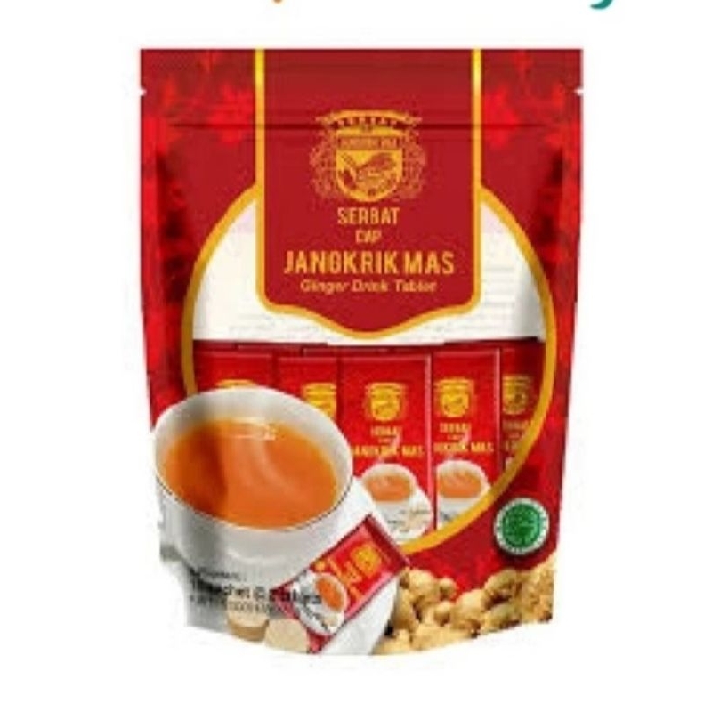 

SERBAT JANGKRIK MAS GINGER DRINK 10 SACHETS @ 2 TABLET SERBAT JANGKRIK MAS WEDANG JAHE TRADISIONAL