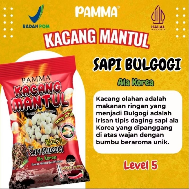 

Kacang mantul sapi bulgogi 60gr - exp Mar 26