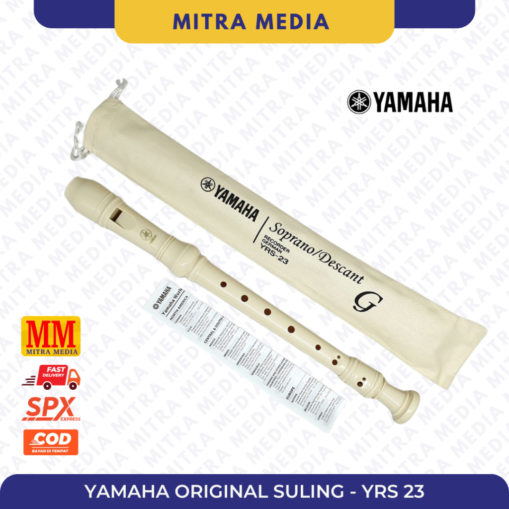 Suling YAMAHA Original / Seruling Soprano Sopran Descant YRS-23 / Flute / Recorder