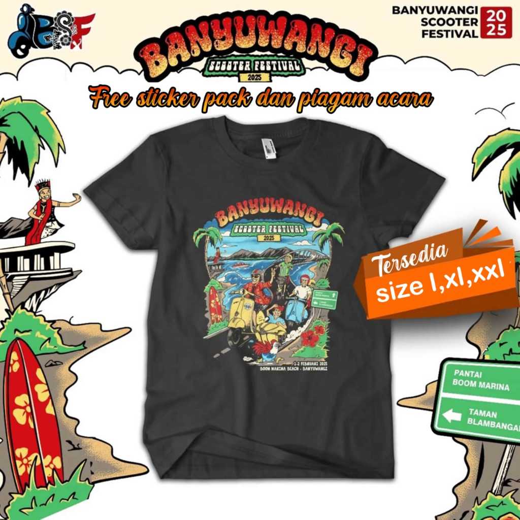 Kaos Banyuwangi Scooter Festival 2025