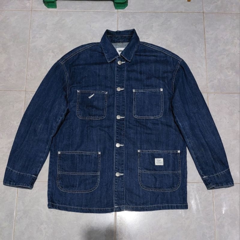 JAKET INDIGO JEANS CHORE SPAO WORK JACKET