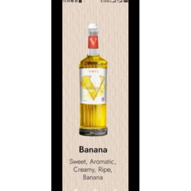 

voya banana 750 ml