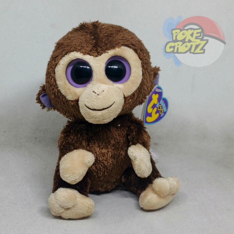 Boneka Ty Beanie Boos Coconut the Monkey Tag Plush 15cm