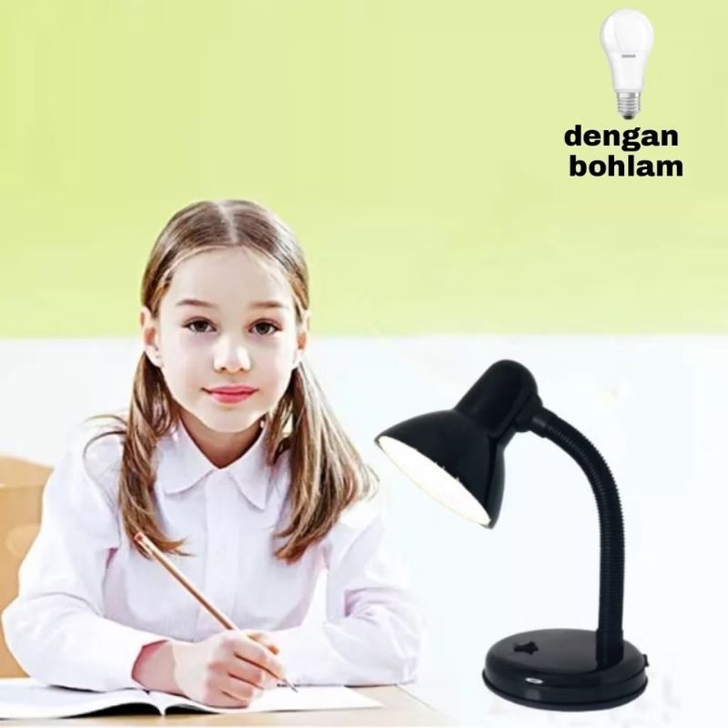 Lampu Belajar/Lampu Meja Belajar Colokan Indo/Lampu Duduk Fleksbel Meja Belajar