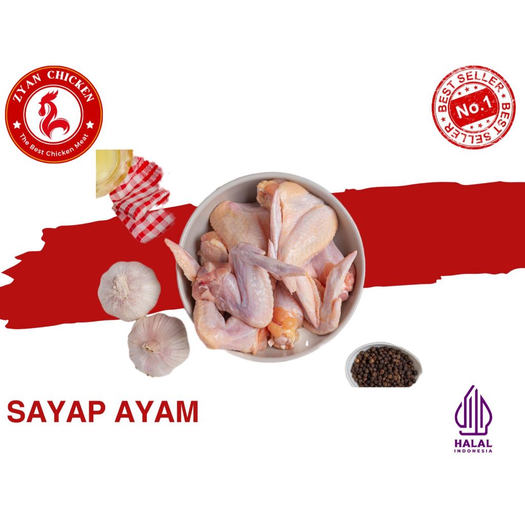 

Sayap Ayam Utuh Chicken Wing pack 450gr- 500gr