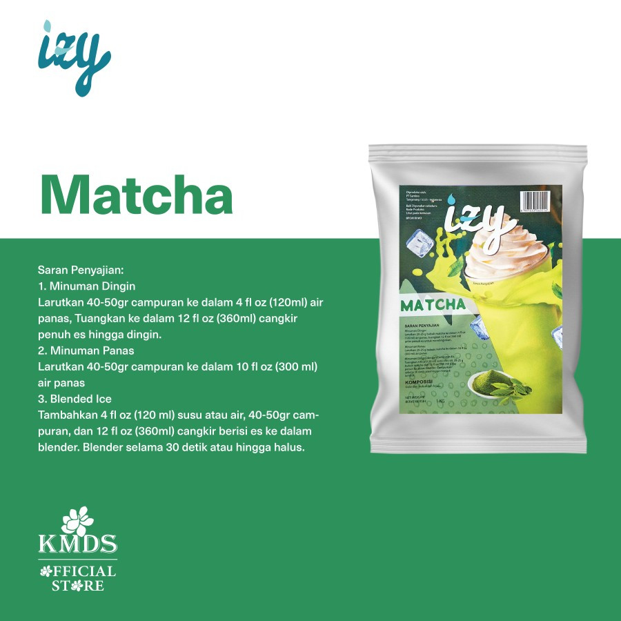 

IZY MATCHA POWDER 1KG 1000GR