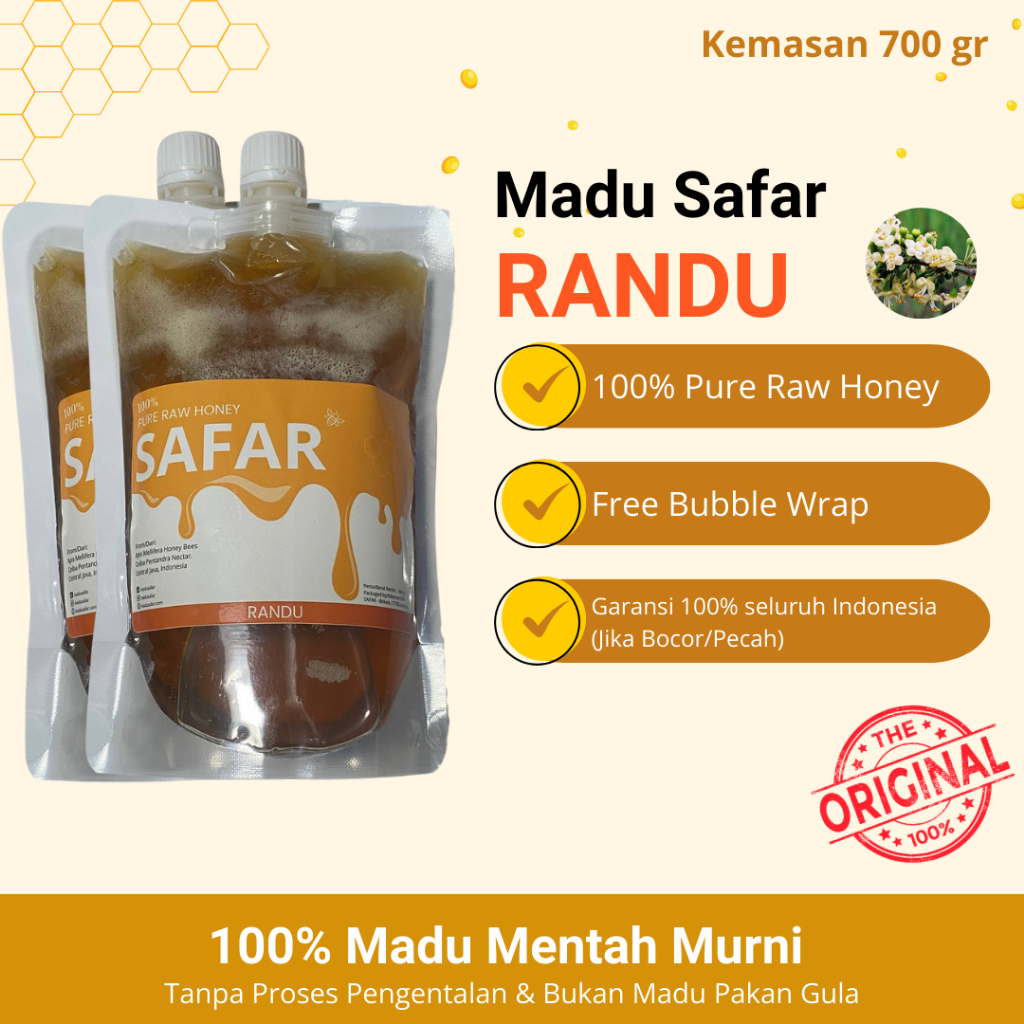 

Madu Randu Murni 100%, Madu Safar Kemasan 700 gr