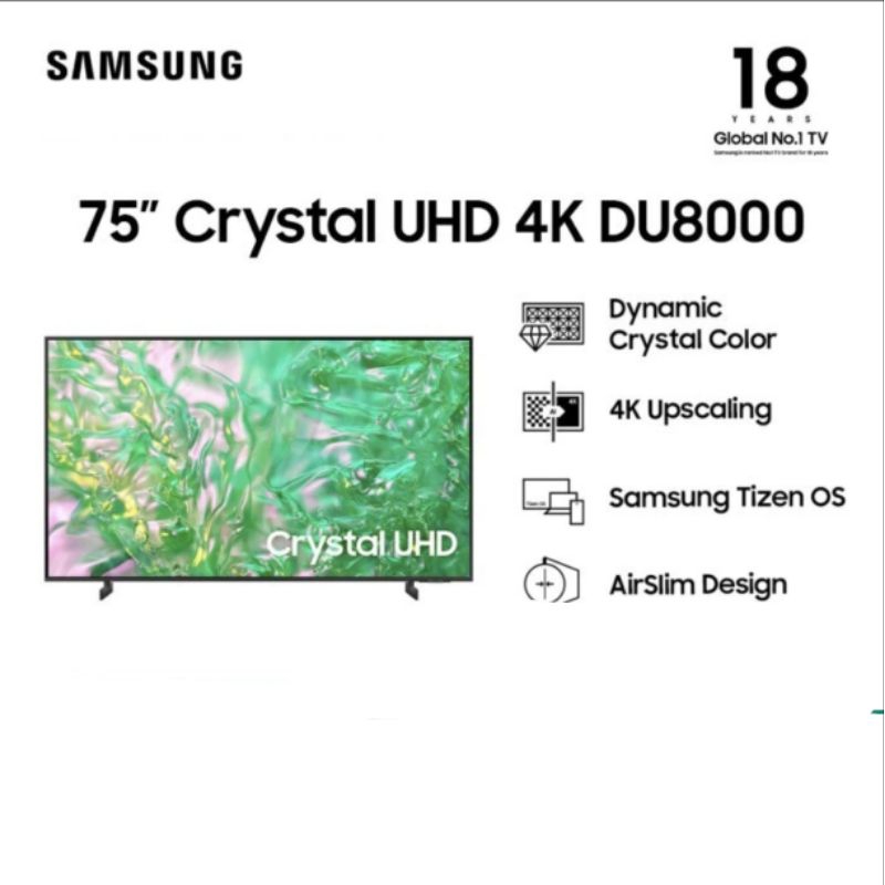Samsung 75DU8000 UHD 4K Smart TV samsung 75 inch UA75DU8000