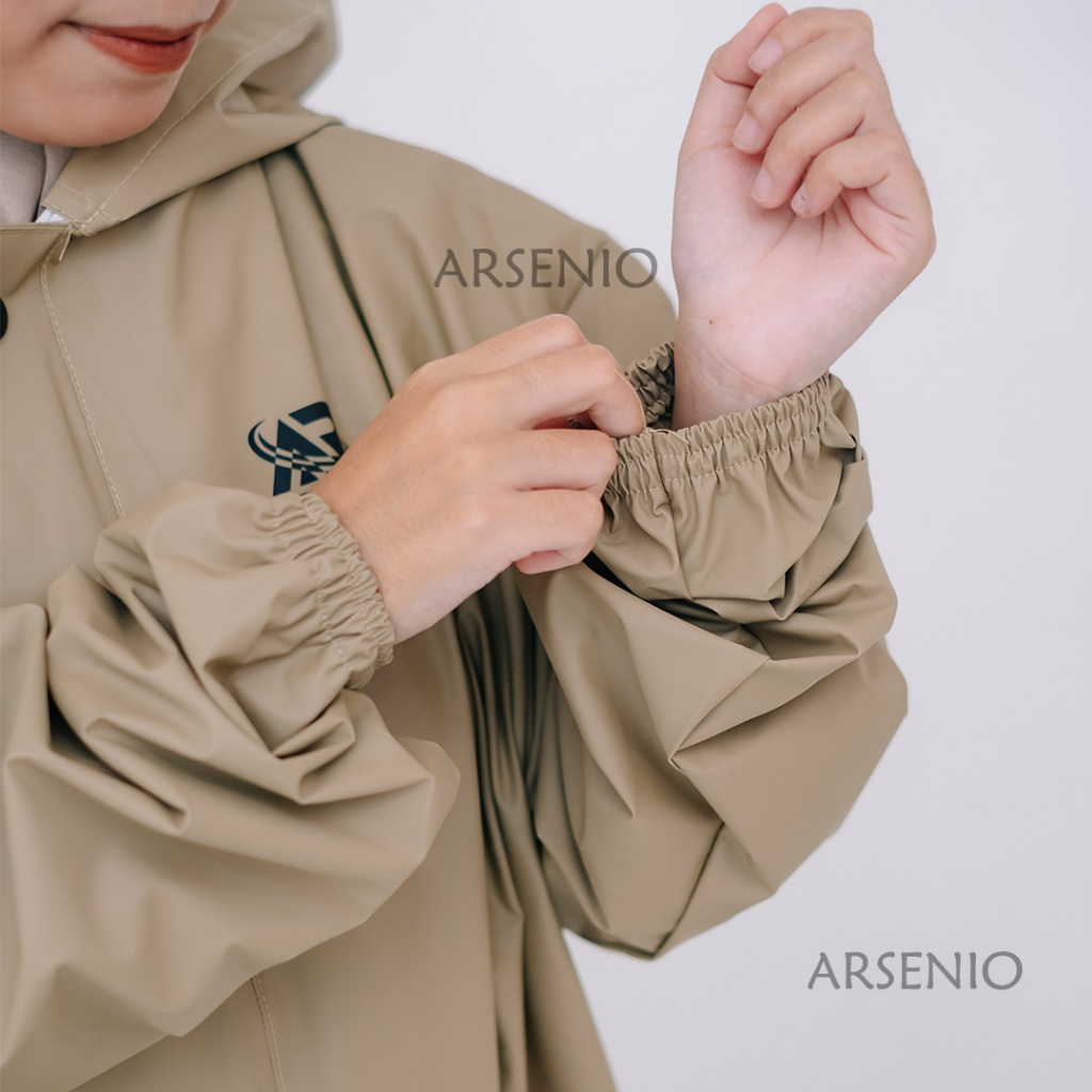 Jas Hujan Gamis Raincoat,Mantel ARSENIO Jubah Wanita Tebal dan Kuat Tahan Lama