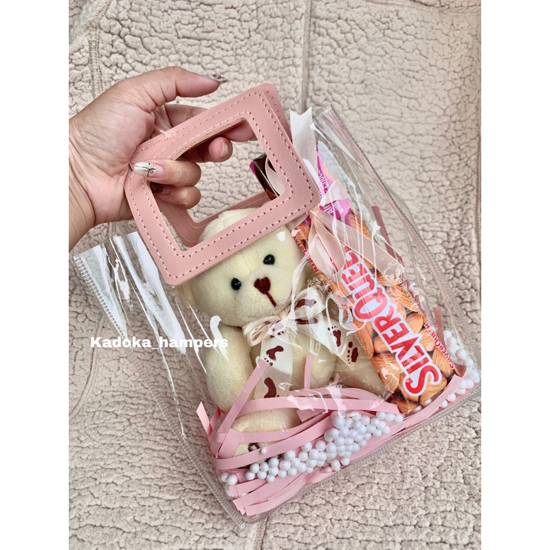 

Kado Valentine Totebag Premium [boneka bear, cokelat]
