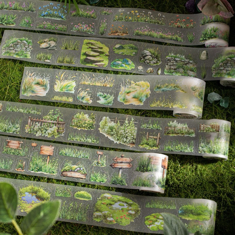 

(1FH) washi tape selotip kiss cut deco hutan pohon bunga binatang animal tree forest flower