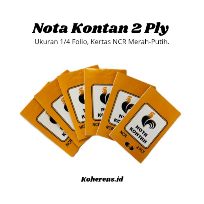 

Nota Kontan 2Ply NCR 1/4 Folio Murah