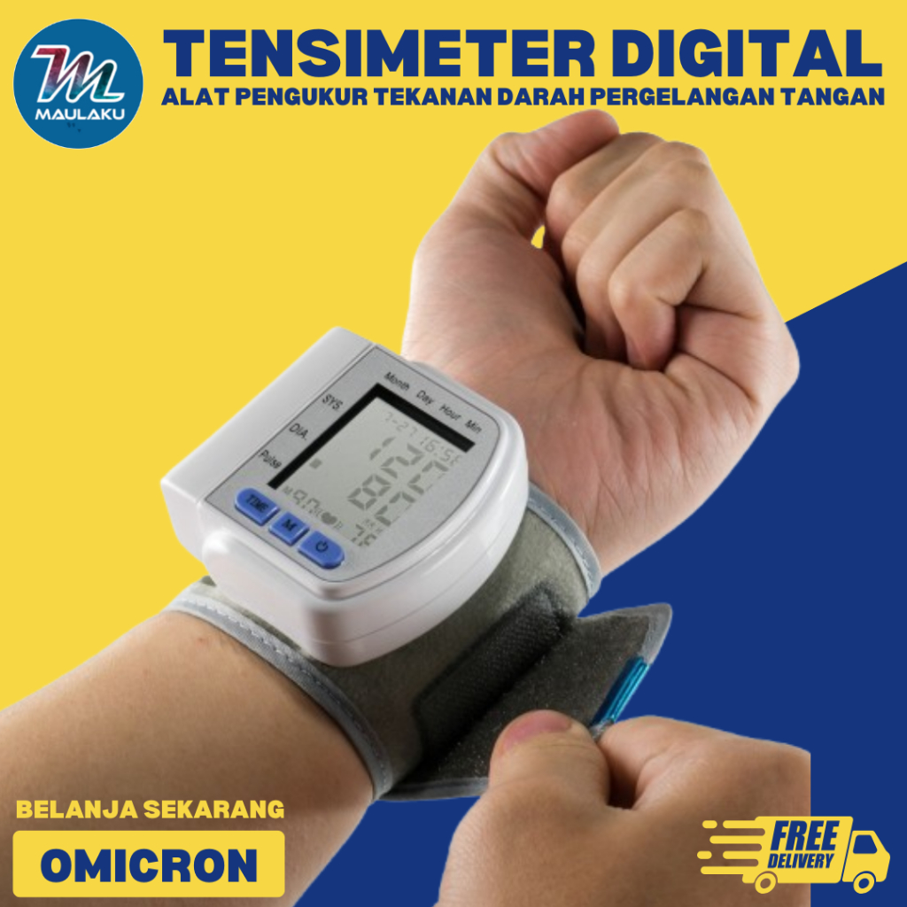 Tensimeter Digital Pengukur Tekanan Darah Wrist Monitor - CK-102S